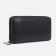 Male purse on lightning, department for bills, for maps, for coins, black color