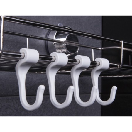 Hinged hook white, 4.8 cm-4