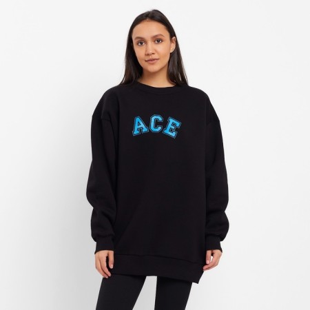 Jumper (sweatshirt) Women's Minaku: Casual Collection Black Color, Rr. 48