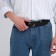 Male "giant" belt, width 3.5 cm, machine gun, black color