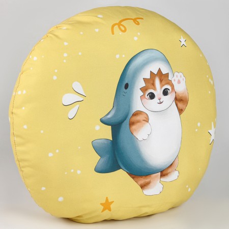 Pillow "Kit in a shark costume"-3