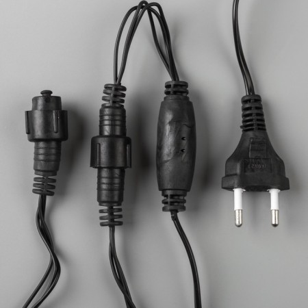 Garland "Network" 2 × 1.5 m, IP44, UMS, dark thread, 192 LED, warm white glow, 220 V-4