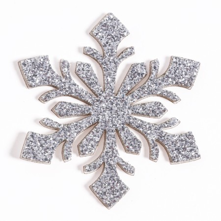 Decor "Snowflakes" on an adhesive basis, set of 6 pcs., Silver color-2