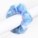 Hair elastic band "hearts", blue, 11 cm, cold heart