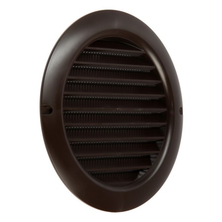 Ventilation grate Zein, D = 150 mm, round, with a grid, a flange, a stiff, brown-4