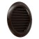 Ventilation grate Zein, D = 150 mm, round, with a grid, a flange, a stiff, brown
