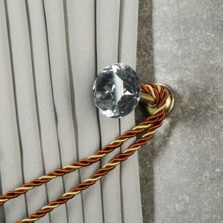 Holder for curtains KD001, one -rod, bronze color-5