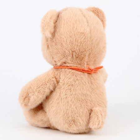Soft toy "Bear" with a necklace, 20 cm, beige color-3
