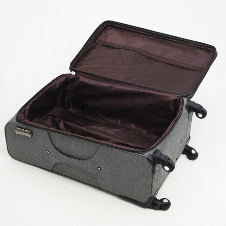Big suitcase 28 ", lightning department, code castle, 4 wheels, 2 outer pockets, color gray color-8