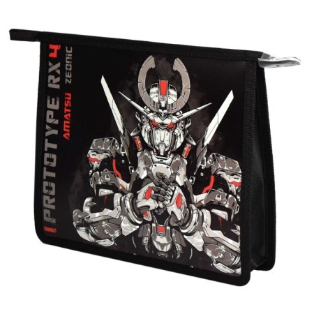 Folder for notebooks A5, 233 x 200 x 40 mm, lightning from above, plastic/textiles, Phoenix "Robots"