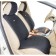 Palermo capes, on the front seats, textiles, black/dark gray, 2 pcs