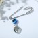 Pin-shaped pins “Formula of Love”, 3 cm, blue color in silver