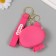 A keychain wallet with a carbine, strap silicone "kitten with a flower" 3x8.5x8.3 cm