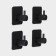 Self -adhesive hooks for the bathroom stalls Stölz, 4 pcs, black color