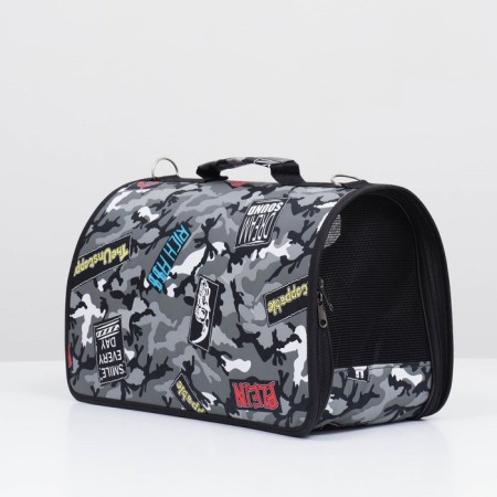 Bag - Animal Carriage "Camouflage", gray, size L, 53 x 21 x 29 cm-2