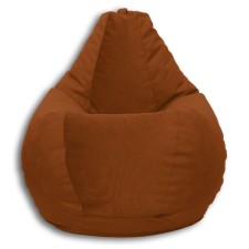 The pear-pear chair is positive real a, size L, diameter 80 cm, height 100 cm, velor, brown color