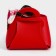 Leather gift handbag 13 x 12 x 5.5 cm red