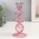 Glass of glass per 1 candle "Wave" transparent pink 9x9x21 cm