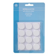 Furniture stickers protective Axentia, self -adhesive, round, white color, d = 2.5 cm, 12 pcs