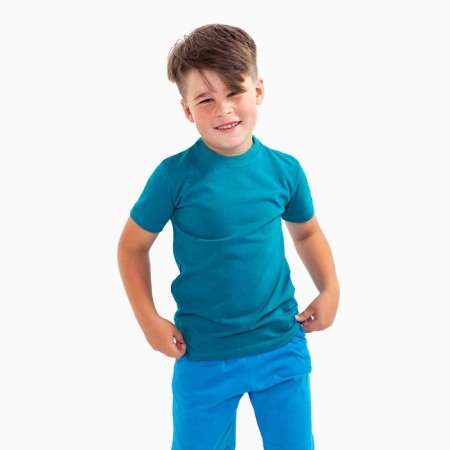 T-shirt nursery, color blue-green, height 146 cm