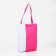Textile bag on lightning, white/pink color