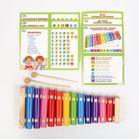 Metallophone, 12 tones + cards with songs-2