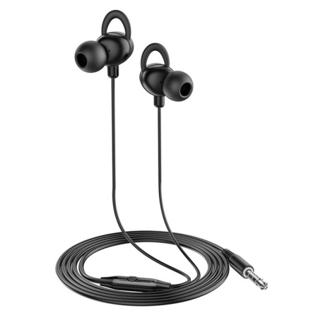 Hoco M103 headphones, wired, vacuum, microphone, 1.2 m, black-3