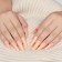 Patch nails, 100 pcs, shape of the ballerina, in the container, peach color
