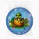 New Year's Papa plate "Happy New Year", a snake with toys, 18 cm, disposable