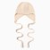 Women's cap with a rabbit hair, p. 56 cm, beige