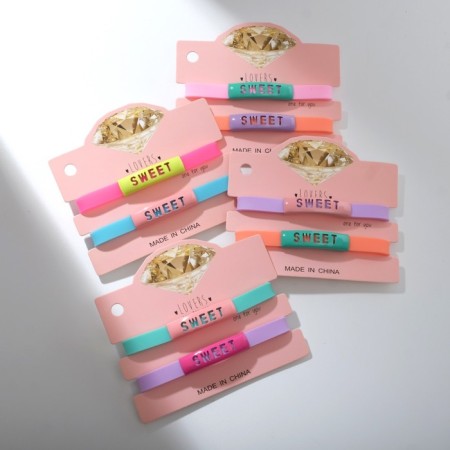 Bracelets "Demetrons" Silicone, Sweet, Mix color, 20 size-2