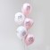 Shar Latex 12 “Together forever”, pastel, set 25 pcs., Pink, white color