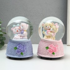 Souvenir Polystone Water Ballion Music and the Mix lovers Mix 10.5x10.5x15.5 cm spins