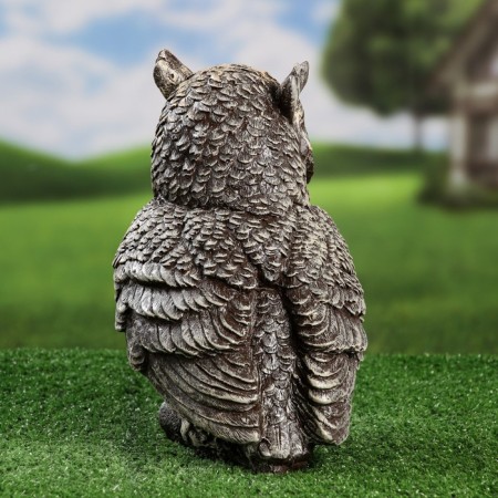 Garden figure "Owl" brown, 18x20x27cm-3