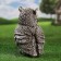 Garden figure "Owl" brown, 18x20x27cm