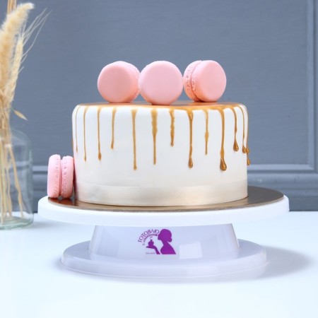 The rotating cake stand “I cook with love”, D = 27.5, white color-6