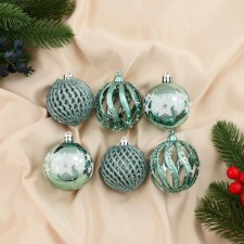 Set of balls plastic D-6 cm, 6 pcs 