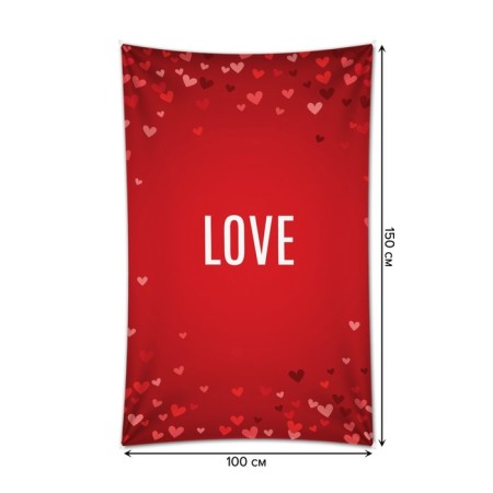 Decorative panel with photo printing "Love", vertical, size 100x150 cm-1
