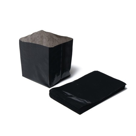 Package for seedlings, 600 ml, 8 × 14 cm, polyethylene with a thickness of 50 microns, with perforation, black, Greengo
