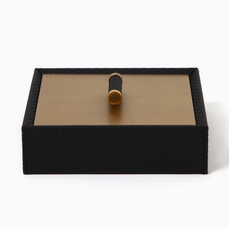 Eco -leather jewelry box, 15.3 x 15.3 cm-3