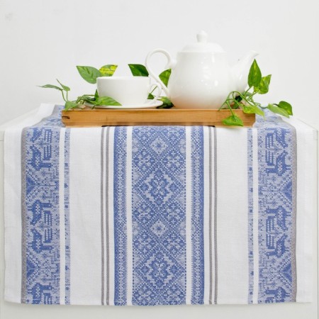 Domovita towel jacquard stuffing 50x70 cm, mix, 45%linen, cotton 55%, 206 g/m²-4