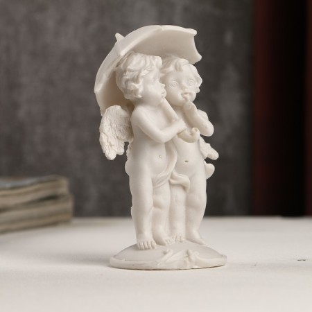 Polystone souvenir "Snowty angels under an umbrella" 10.5x6x4.5 cm-3