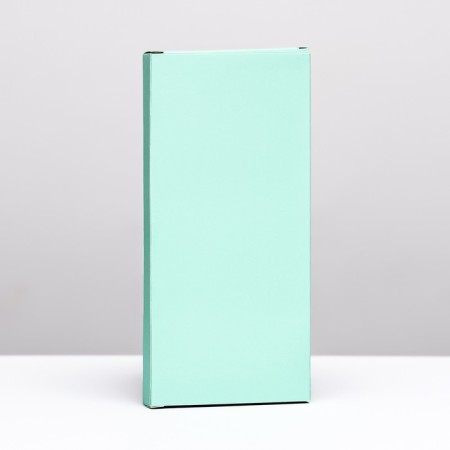 Gift box for tiles of chocolate, with a window, green (mint), 17 x 8 x 1.4 cm-1