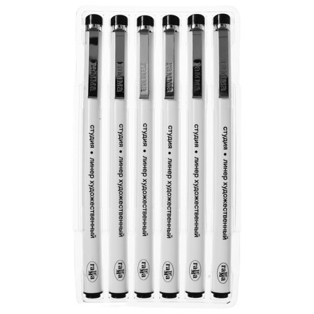 A set of capillary handles, Liners Gamma Studio, 6 pieces: 0.05, 0.1, 0.3, 0.5, 0.8, 1.0, black-2