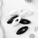 Safe “heart” pins, 40 mm, 6 pcs, black/white color