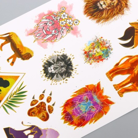 Stickers Paper "Leo" set 2 sheets 20x15 cm-1