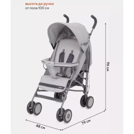 Stroller walking children's Rant Basic "Tango" RA351, folds on a cane, color Silver Grey-1