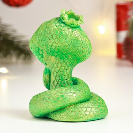 Figure "Snake with the crown" light green, 8x5cm-2