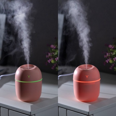 Moisturizer HM-20 ultrasonic, 0.22 l, 1.5 W, USB in comp., Pink-1