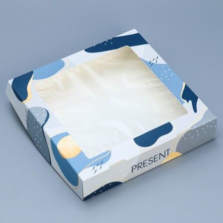 Confectionery packaging, boxing box "Present", 20 x 20 x 4 cm